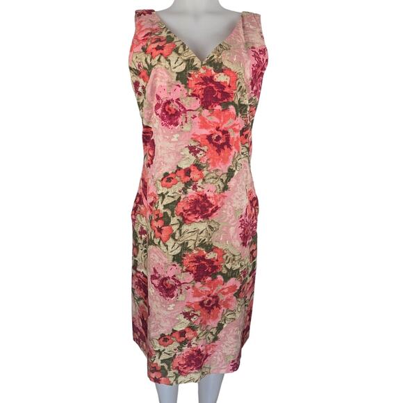 Talbots Dresses & Skirts - Talbots Stunning Sleeveless Floral Knee Length Women's Dress 14